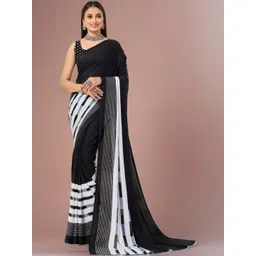 Vibhagyaa Striped Poly Chiffon Saree-picture-14