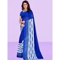 Vibhagyaa Striped Poly Chiffon Saree-picture-17