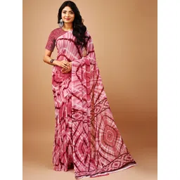 Vibhagyaa Tie and Dye Poly Chiffon Saree-picture-28