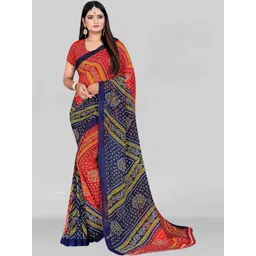 Vibhagyaa Women Bandhani Printed Chiffon Saree-picture-15