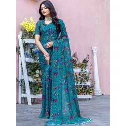 Vibhagyaa Women Warli Printed Poly Chiffon Saree-picture-27