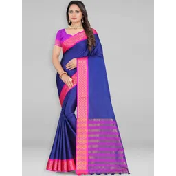 Vibhagyaa Woven Design Poly Chiffon Saree-picture-14