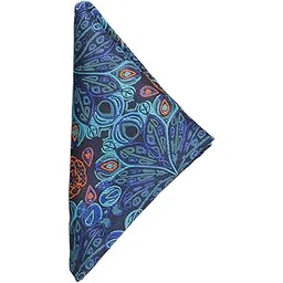 vibhavari Velvet Men's Casual Style Blue Microfiber Pocket Square, Free Size-picture-56
