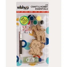 Vibhuti Crafts DIY Jungle Fridge Magnet KitJungle-themed Fridge Magnet Cutouts with Paints, Brush & DecorationsPerfect for Kids, Personalized Gifts, Party Activities, and Painting Projects-image-24