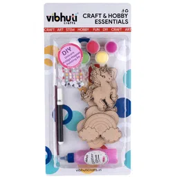 Vibhuti Crafts DIY Unicorn Fridge Magnet KitUnicorn Fridge Magnet Cutouts with Paints, Brush & DecorationsPerfect for Kids and Adults, Personalized Return Gifts & Party Favors-image-22