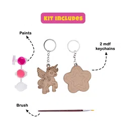 Vibhuti Crafts DIY Unicorn Themed Keychain Painting kit Kids Birthday Party Favors and Gifts for Boys and Girls - Includes Paints, Keychains, and Brush-image-17