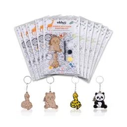 Vibhuti Crafts Jungle Party Favors Bundle (Pack of 10)DIY Keychain Paint Kit-image-26