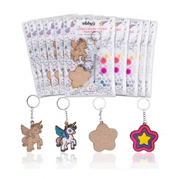 Vibhuti Crafts Unicorn Keychain Party Favors Bundle (Pack of 10)DIY Paint KitUnicorn Keychain Cutouts with Custom Paints & BrushPerfect Return Gifts & Party Favors-image-30