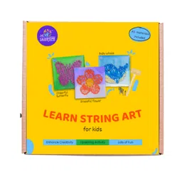 VibhutiCrafts String Art Kit for Kids | 3 MDF Boards, 6 Embroidery Threads, Butterfly-Whale-Flower Templates, Hammer & Nails | DIY Craft Set for Ages 6-12-image-7