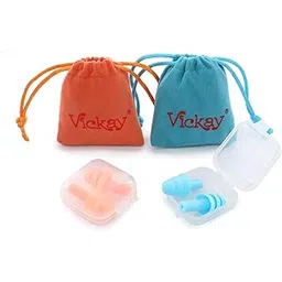 Noise Cancelling Ear Plugs for Sleeping, 2 Pairs Vickay Ultra Soft Reusable Silicone Ear Plugs Waterproof 32dB NRR for Sleeping,Swimming,Snoring, Concerts with 2 Storage Cases+2 Travel Pouches-picture-32