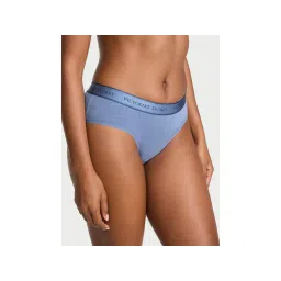 victoria's secret intimates Victoria's Secret Blue Cotton Logo Cotton Hip Hugger Panty-picture-25