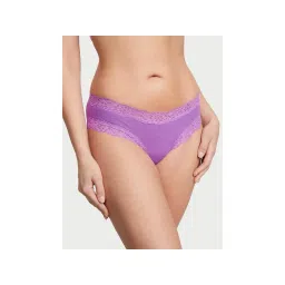 victoria's secret intimates Victoria's Secret Purple The Lacie Lace-Waist Cotton Cheeky Panty-picture-21