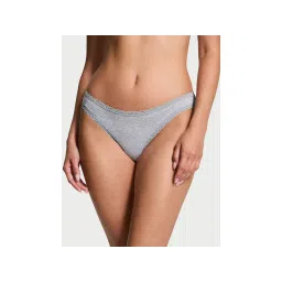 victoria's secret intimates Victoria's Secret The Lacie Lace-Trim Cotton Bikini Panty Grey-picture-27