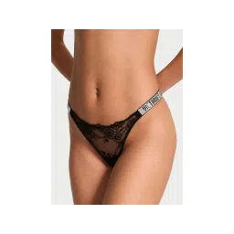 victoria's secret intimates Victoria's Secret Very Sexy Shine Strap Rose Lace Panty Black-picture-23
