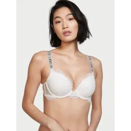 victoria's secret intimates Victoria's Secret White Very Sexy Shine Strap Lace Push-Up Bra (38D)-picture-35