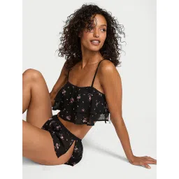 victoria's secret intimates Victoria's Secret Women Black Floral Top & Shorts-picture-21