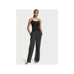 victoria's secret intimates Victoria's Secret Women Black Printed Cotton Cami Top with Pyjama (Set of 2)-picture-14