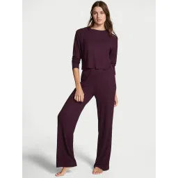 victoria's secret intimates Victoria's Secret Women Purple Textured Top & Pyjama-picture-33