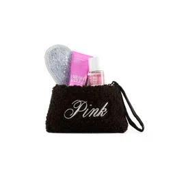 Victoria's Secret Set Of 4 Pink Fresh & Clean Mist - Body Lotion - Eye Mask & Zippered Bag image 1