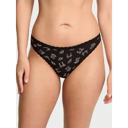 Victoria's Secret The Lacie Cotton Lace-Waist Low-Rise Thong Briefs-picture-37