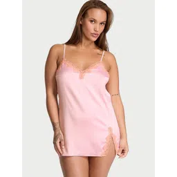 Victoria's Secret Women Shoulder Straps Sleeveless Solid Nightdress-picture-27