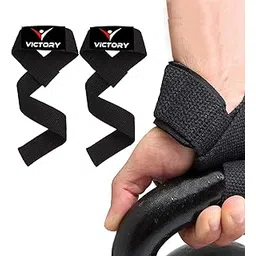 Victory Wrist Support Straps For Weight-Lifting Gym Powerlifting Support For Fitness Workouts For Men And Women Cotton Lifting Straps With Silicone Anti-Slip Weaving Tape-Black,Free Size-picture-31