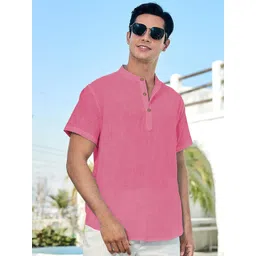 Vida Loca Cotton Band Collar Slim Fit Short Kurta-picture-31