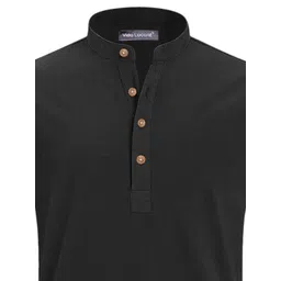 Vida Loca Cotton Band Collar Slim Fit Short Kurta image 2