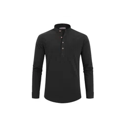 Vida Loca Cotton Band Collar Slim Fit Short Kurta image 4