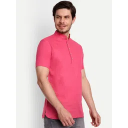 Vida Loca Men Pink Thread Work Kurta image 5