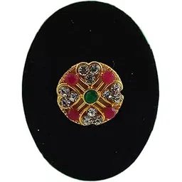 vidhya kangan Handmade Fancy Stone stud Work Saree pin Brooch for Women Jewellery Latest Stylish Crystal Unisex Floral Shape Brooch for Women/Girls (sku-bro2739)-picture-27