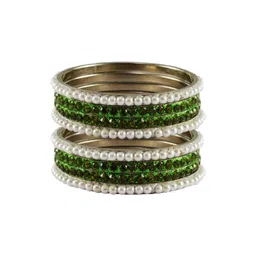 Vidhya Kangan Set Of 8 Rhodium-Plated Stone-Studded Bangle-picture-41