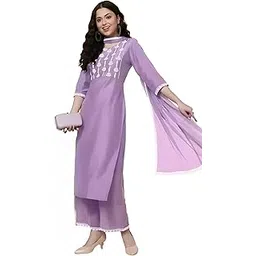 vidusha Reyon Kurti Pant Set with Dupatta for Women's-picture-48
