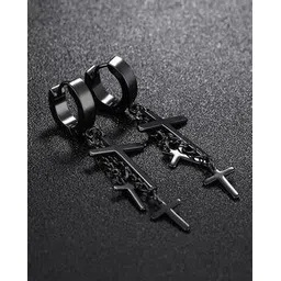 vien Men Chain Hoop Earrings-picture-10