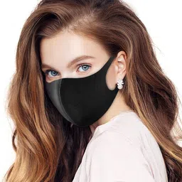 VIEN Polycotton Anti-Pollution Dust Masks Ph2.5 Unisex Respirator Washable&Reusable Face Mask Women Men Safety Sponge Mask Cloth Mask (Black, Blue, Pink, Free Size, Pack Of 3) image 5