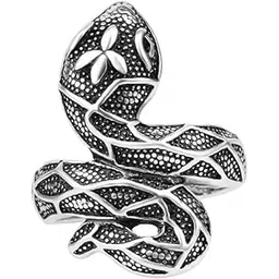 vien Snake oxide silver Ring for Men & Women Alloy Sterling Silver Plated Ring (PACK OF 1PC)-picture-20