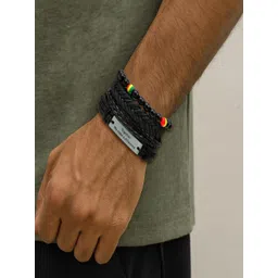 Vientiq Men Black Leather Bracelet-picture-26