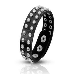Vientiq Men Black Leather Bracelet image 4