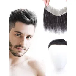 VIEWS Men Tape-In Straight Scalp Topper Hair Extension Black- 6 Inches-picture-35