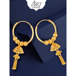 Vighnaharta Gold Plated Teardrop Shaped Drop Earrings-picture-19