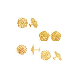 Vighnaharta Gold-Toned Floral Studs Earrings-picture-15