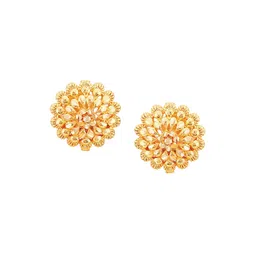 Vighnaharta Gold-Toned Floral Studs Earrings-picture-21