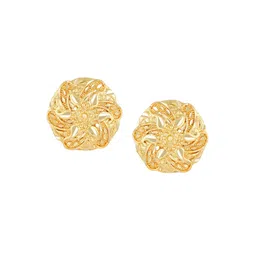 Vighnaharta Gold-Toned Floral Studs Earrings-picture-14