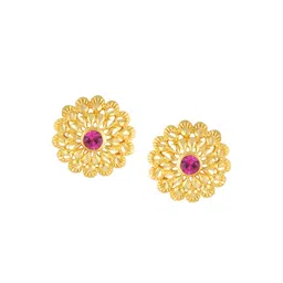 Vighnaharta Gold-Toned Floral Studs Earrings-picture-24