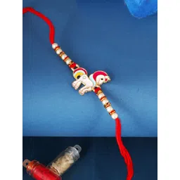 Vighnaharta Kids Set Of 2 Gold-Plated Artificial Beaded Thread Rakhis-picture-33