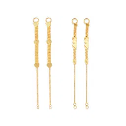 Vighnaharta Set Of 2 Gold-Plated Classic Ear Cuff Chains-picture-15