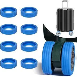 vihm Travel Luggage Wheel Cover,Luggage Wheels Protection Covers,Silicone Suitcase Wheel Covers,Wheel Protector, Shock-Proof, Anti Scratch, for Protect Suitcase Wheels, Reduce Noise (Blue, 8)-picture-40