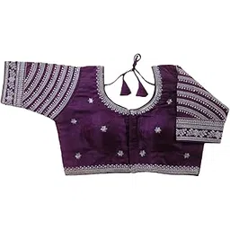 vihu fashion Women's Blouse Readymade Blouse Embroidery Multi Coding Gold Thread Indian Ethnic Designer Stitched Women's Readymade Saree Blouse for Women for Saree Lehenga Choli-picture-42