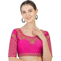 vihu fashion women's embroidery handwork thread zari stone work readymade blouse-picture-27