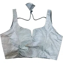 vihu fashion Women's Heavy Phantom Silk Bollywood Style Sleeveless Trendy Blouse-picture-31